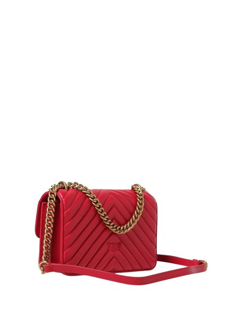 Borsa Mini Love Bag One Chevronin pelle Rosso PINKO | 100074 A0GKR30Q